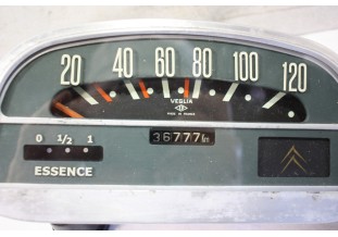 COMBINE BLOC COMPTEUR FOND GRIS 6V ED VEGLIA 120km/h...CITREN AMI 6 1961/66