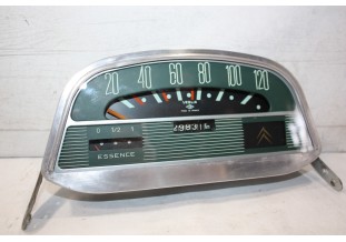 BLOC COMPTEUR FOND VERT 6V ED VEGLIA 120km/h...CITREN AMI 6 1961/66