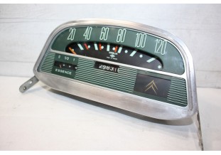 BLOC COMPTEUR FOND VERT 6V ED VEGLIA 120km/h...CITREN AMI 6 1961/66