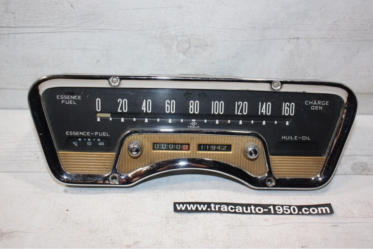 COMBINE BLOC COMPTEUR 12v ED VEGLIA 160km/h...SIMCA ARONDE P60 OCEANE