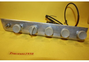 PLAQUE ALU DE TABLEAU DE BORD + DIVERS INTERUPTEURS DE COMMANDE...SIMCA ARONDE 9