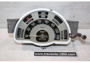 COMBINE BLOC COMPTEUR BITOTALISATEUR JAEGER 150km/h...PEUGEOT 203 1953/1960