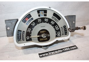 COMBINE BLOC COMPTEUR BITOTALISATEUR JAEGER 150km/h...PEUGEOT 203 1953/1960