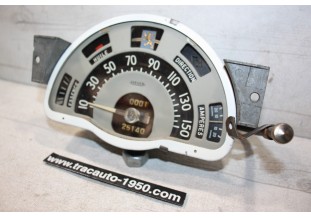 COMBINE BLOC COMPTEUR BITOTALISATEUR JAEGER 150km/h...PEUGEOT 203 1953/1960