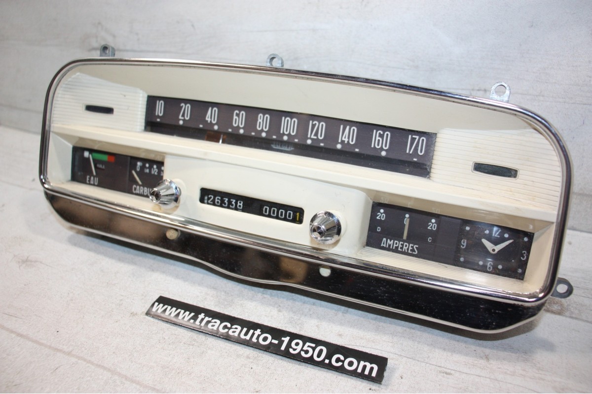 TABLEAU DE BORD 12V JAEGER 170km/h...PEUGEOT 404 1960/66