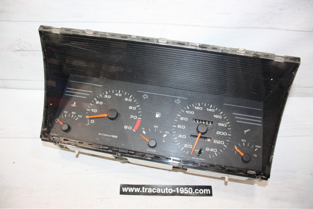 COMBINE BLOC COMPTEUR JAEGER 240km/h...PEUGEOT 405 Mi16  1987/92