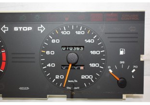 FACADE ET INSTRUMENTS DE BORD DE COMPTEUR JAEGER 12V 200km/h...PEUGEOT 405 phase 1 Diesel