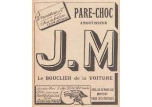 PAIRE D'AMORTISSEURS DE PARE CHOC AVANT J.M. 1450...AUTOS AVANT GUERRE
