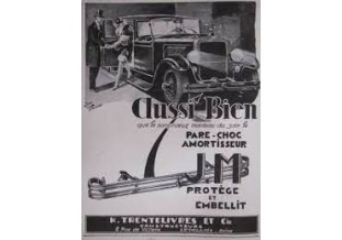 PAIRE D'AMORTISSEURS DE PARE CHOC AVANT J.M. 1450...AUTOS AVANT GUERRE