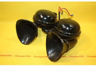 PAIRE DE KLAXONS 12V HELLA TT2 Ø 110mm...AUTOS ANCIENNES COLLECTION