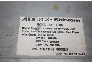 AUTORADIO-CASSETTES STEREO AUDIOVOX-SHINTON 12V...AUTOS VINTAGE COLLECTION