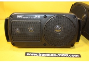 PAIRE DE HAUTS PARLEURS REGENT RX 100 3 VOIES pour AUTORADIO...AUTOS VINTAGE COLLECTION