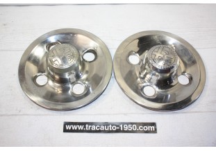 LOT DE 2 ENJOLIVEURS DE ROUE INOX Ø 170mm...ALFA ROMEO