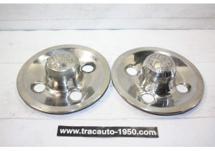 LOT DE 2 ENJOLIVEURS DE ROUE INOX Ø 170mm...ALFA ROMEO