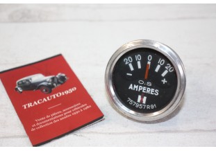 MANO AMPEREMETRE OS 20 AMP 75957 Ø 57mm...AUTOS AVANT GUERRE