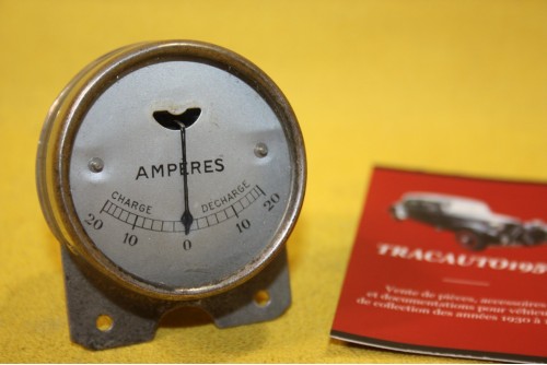 MAMO AMPEREMETRE 20 AMP Ø 52mm...RENAULT PANHARD LEVASSOR 10CV