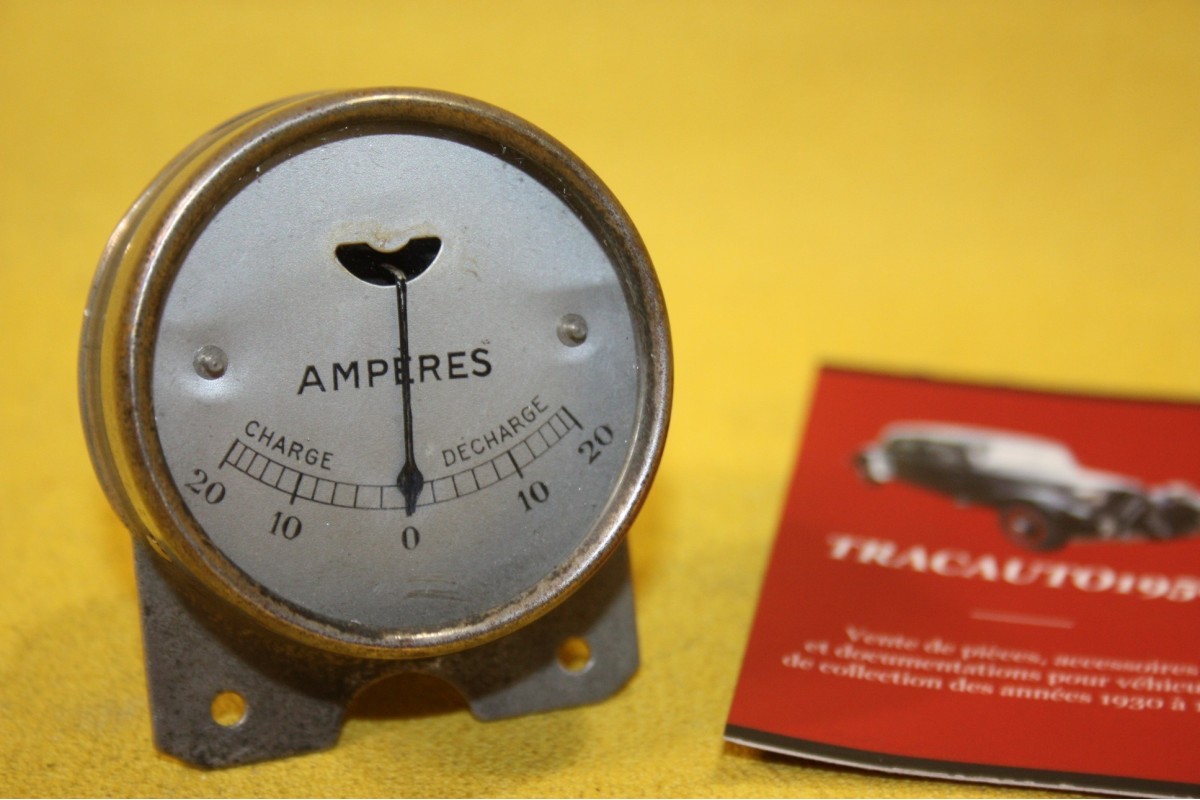 MAMO AMPEREMETRE 20 AMP Ø 52mm...RENAULT PANHARD LEVASSOR 10CV