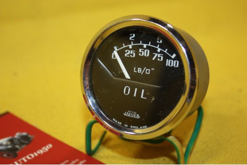 MANO DE PRESSION D'HUILE JAEGER MECANIQUE 100 lb/o"...AUSTIN MINI TRIUMPH  MG MORRIS