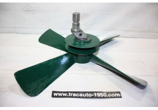 HELICE DE VENTILATEUR 4 PALES AVEC POULIE...FIAT 509 511 513  ???