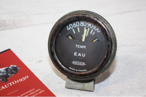 MANO DE TEMPERATURE D'EAU JAEGER 28V 100 C°...CAMIONS TRACTEURS ARMEE