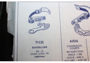 JEU DE RUPTEURS 71132 POUR ALLUMEURS DUCELLIER...CITROEN DS19 ID19 ...