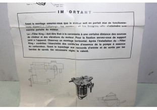 TETE DE FILTRE STANDARD FILTER KING PT MODELE...AUTOS ANCIENNES DIV...