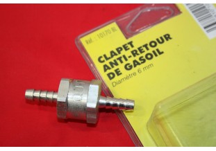 CLAPET ANTI-RETOUR DE GAZOLE  D/6mm...AUTOS MOT DIESEL DIVERS - Tra...