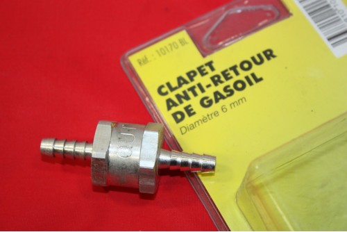 CLAPET ANTI-RETOUR DE GAZOLE  D/6mm...AUTOS MOT DIESEL DIVERS - Tra...