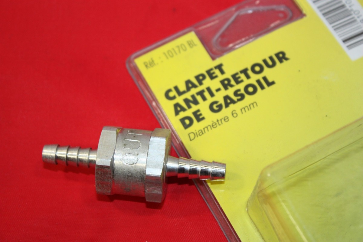 CLAPET ANTI-RETOUR DE GAZOLE  D/6mm...AUTOS MOT DIESEL DIVERS - Tra...