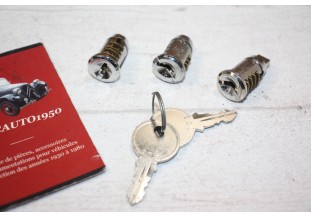 JEU DE BARILLETS AVEC CLEFS...CITROEN TRACTION 11CV 15/6 ap 1952