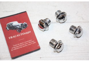 LOT DE 4 ECROUS D'ENJOLIVEUR CENTRAL DE ROUE...CITROEN TRACTION 2CV