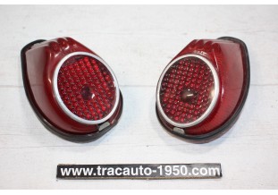 PAIRE DE FEUX ARRIERES D/G COMPLETS SEIMA 3124...CITROEN TRACTION 11CV 15/6 ap 1952