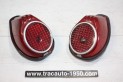 PAIRE DE FEUX ARRIERES D/G COMPLETS SEIMA 3124...CITROEN TRACTION 11CV 15/6 ap 1952