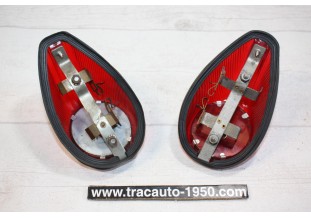 PAIRE DE FEUX ARRIERES D/G COMPLETS SEIMA 3124...CITROEN TRACTION 11CV 15/6 ap 1952
