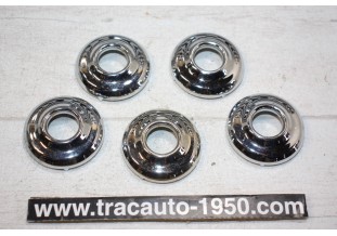 LOT DE 5 COLLERETTES DE POIGNEES DE PORTES INTERIEURES...CITROEN TRACTION 11CV 15/6