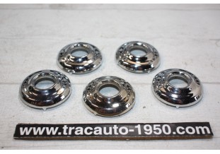 LOT DE 5 COLLERETTES DE POIGNEES DE PORTES INTERIEURES...CITROEN TRACTION 11CV 15/6