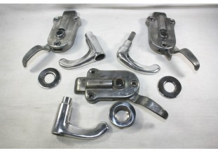 JEU DE POIGNEES ET SERRURES DE PORTES ET COFFRE AR...CITROEN 2CV AZ...