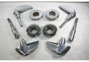 ENSEMBLE DE POIGNEES DE PORTES EXTERIEURES AV/AR...CITROEN 2CV  AZA...