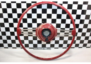 VOLANT QUILLERY VIRAFLEX ROUGE 2 BRANCHES Ø 425mm...CITROEN TRACTION AUTOS ANCIENNES