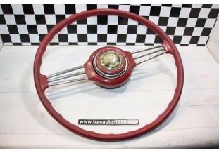 VOLANT QUILLERY VIRAFLEX ROUGE 2 BRANCHES Ø 425mm...CITROEN TRACTION AUTOS ANCIENNES