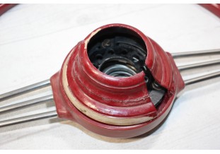 VOLANT QUILLERY VIRAFLEX ROUGE 2 BRANCHES Ø 425mm...CITROEN TRACTION AUTOS ANCIENNES