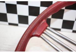 VOLANT QUILLERY VIRAFLEX ROUGE 2 BRANCHES Ø 425mm...CITROEN TRACTION AUTOS ANCIENNES