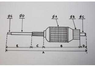 INDUIT PARIS RHONE 75515 N pour DEMARREURS 12V Type D8E 76/96/98/104...PEUGEOT 404 504 J7