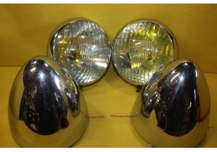 PAIRE DE PHARES MARCHAL ABTP 391 Ø 200mm...CITROEN TRACTION JUVAQUATRE...