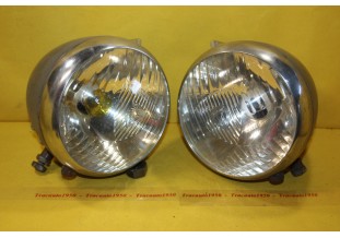 PAIRE DE PHARES MARCHAL ABTP 391 Ø 200mm...CITROEN TRACTION JUVAQUATRE...