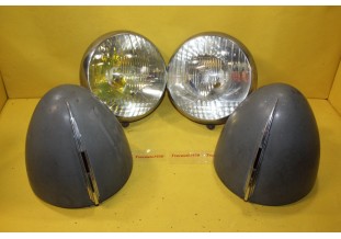 PAIRE DE PHARES MARCHAL ABTP 391 Ø 200mm...CITROEN TRACTION JUVAQUATRE...