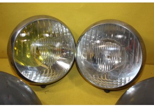 PAIRE DE PHARES MARCHAL ABTP 391 Ø 200mm...CITROEN TRACTION JUVAQUATRE...