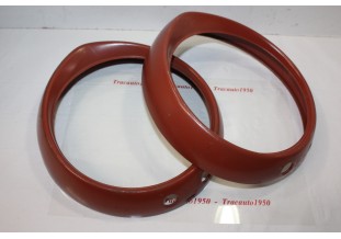 PAIRE DE CERCLAGES DE PHARE SEV MARCHAL 61920703 D/185mm...PEUGEOT 404 ts types