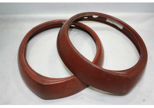 PAIRE DE CERCLAGES DE PHARE SEV MARCHAL 61920703 D/185mm...PEUGEOT 404 ts types