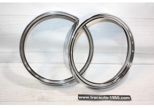 PAIRE DE CERCLAGE DE PHARE SEV MARCHAL 104910 Ø 185mm...SIMCA TALBOT 1300 1500